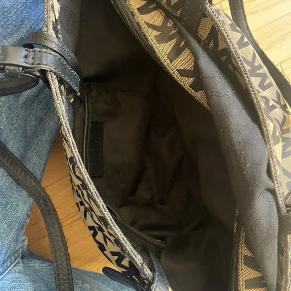 Michael Kors Black and Brown Logo Tote - Picture 8 of 9